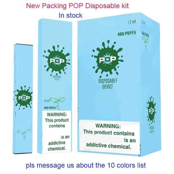 

sigarette elettroniche POP Disposable Vape Pen Device Starter Kit 10 Colors 280mAh Battery 1.2ml Cartridge filled VS Eon puff bar