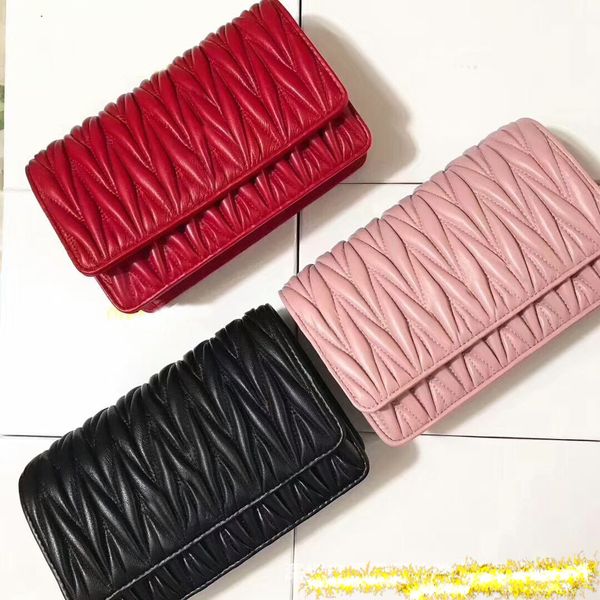 

новая овчина плиссированной цепи небольшого квадратного мешка ромб кожа овчины женской сумка крест тело европейского и небольшой мешок амери