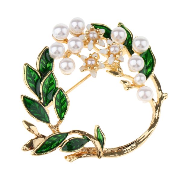 

simulated pearl flower brooch metal alloy gardenia brooch pins jewelry gift clothing decor accessories, Gray