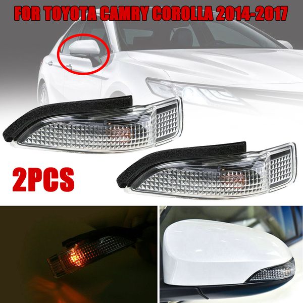 

1 pair side mirror turn signal light indicator for camry corolla 2014-2018