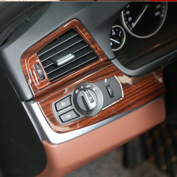 

imitation wood steering wheel gear door moulding window switch rear air outlet decorated frame for 525 520 523 528li caa196