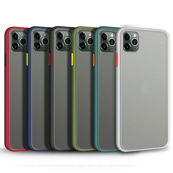 

противоударный телефон задняя сторона обложки для iphone 11 pro max полупрозрачный мягкий чехол для iphone x xs max xr 10 8 7 6s plus se 202