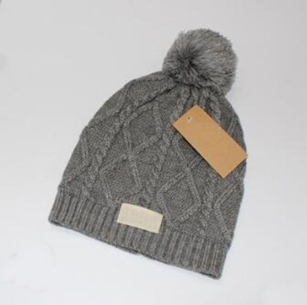 

selling beanie skull hat plus ball winter warm cap european and american ladies wool hats, Blue;gray