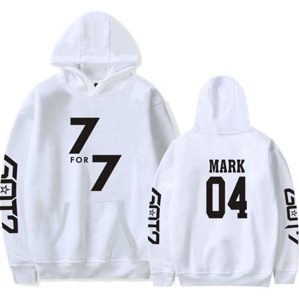 

new sweatshirt print got7 korean popular hoodies men harajuku hooded men/women sweatshirt got7 jackson oversized hoodie top, Black