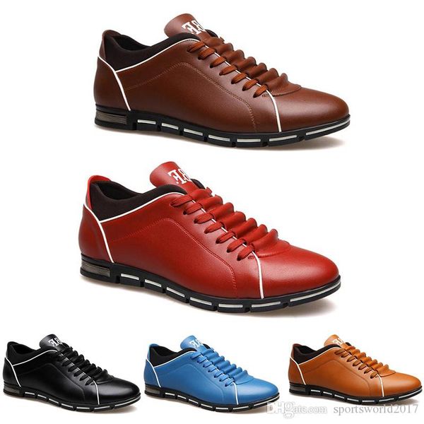 

2020 wholesale men shoes black wine red brown fashion designers casual shoes dropshipping size 39-44 item 407