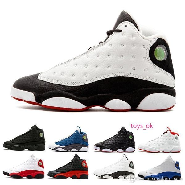 

13s he men 13 got game basketball shoes designer black cat melo class of 2003 grey toe bred low chutney sports sneakers shoes