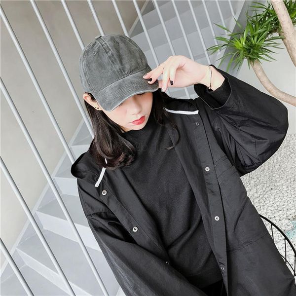 

vintage washed dyed baseball cap solid colors profile classic plain sport outdoor dad hat snapback sale jj20183, Blue;gray