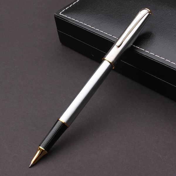 

high-end hero 704 silver rollerball pen черные чернила 0.5 мм подпись ручки с коробкой лучший подарок письменные принадлежности для студента, Blue;orange