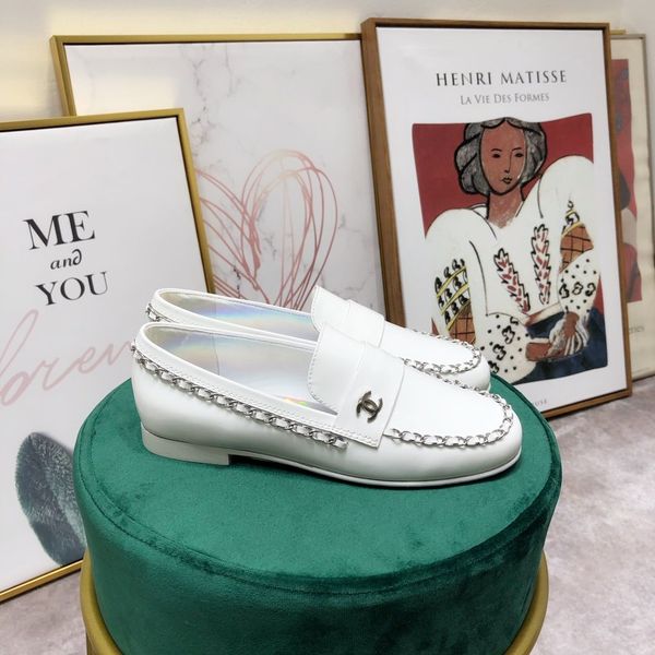 

fast shipping version chanl new women's casual shoes fashion platform round head wedge shoes shallow mouth luxury single shoes, Black