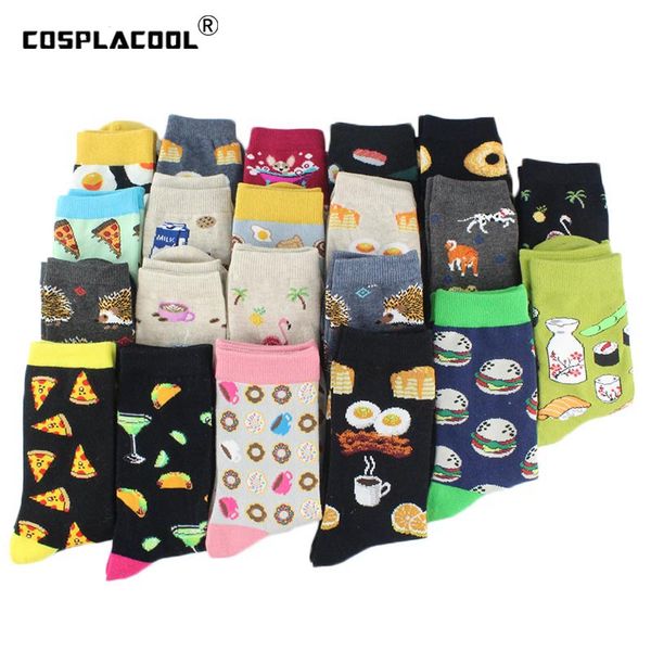 

cosplacool] гамбург смешные носки суши/яйцо/пицца живописи divertidos симпатичные носки женщин молоко животных sokken chaussette роковой, Black;white
