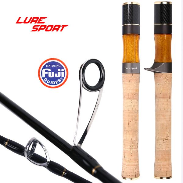 

luresport ul 1.42m solid carbon tip fishing rod fuji guides spinning casting 1.5 sections light fast lure fishing rod