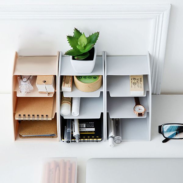 

tv remote control holder tea table pp storage box 3 grid office desktidy stationery organizer