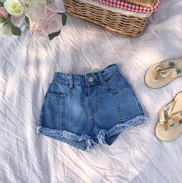 

2020 new girls denim shorts summer fashion girls shorts 1-7t ho703, Black