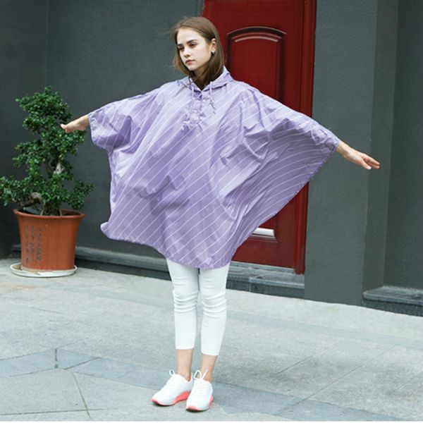 

raincoat bicycle rain poncho single lady raincoat fashion bat sleeve cloak rain gear student hike 040