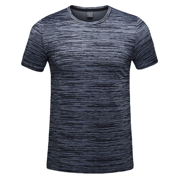 

men's fitness running quick dry t-shirt summer sports stretch quick-drying short-sleeved compression tight tee 12, Black;blue