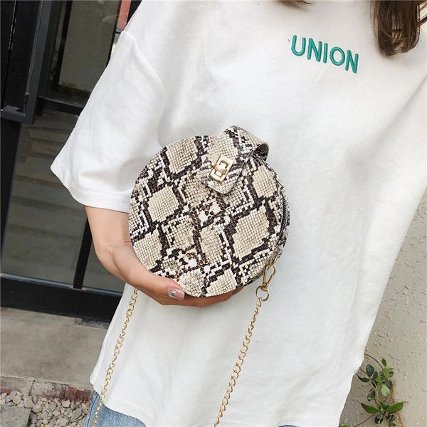 

vintage round tote bag for women 2020 luxury handbags women bags designer chain purse fashion serpentine shoulder crossbody bags