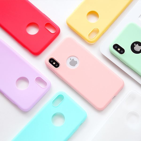 

ultra thin soft tpu case for iphone 11 pro 11pro xs max x xr 10 7 8 6 s 6s plus 5 5s se silicone candy solid color luxury cover