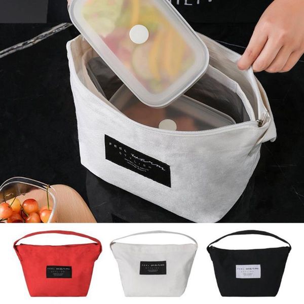 

женщины lunch сумка большой емкости canvas изоляции тепловое обед сумка zip carry on letter printed сумки контейнер, Blue;pink