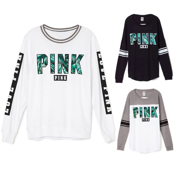 

goocheer 2019 fashion print pink letter hoodies women round neck long sleeve sweatshirt women pullover ladies women clothes