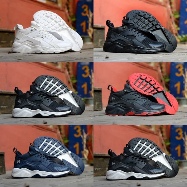

2018 Air Huarache 6 X fragment design MID Leather High Top Huaraches Ultra Running Shoes Men Huraches Designers Sneakers Hurache Size 40-45