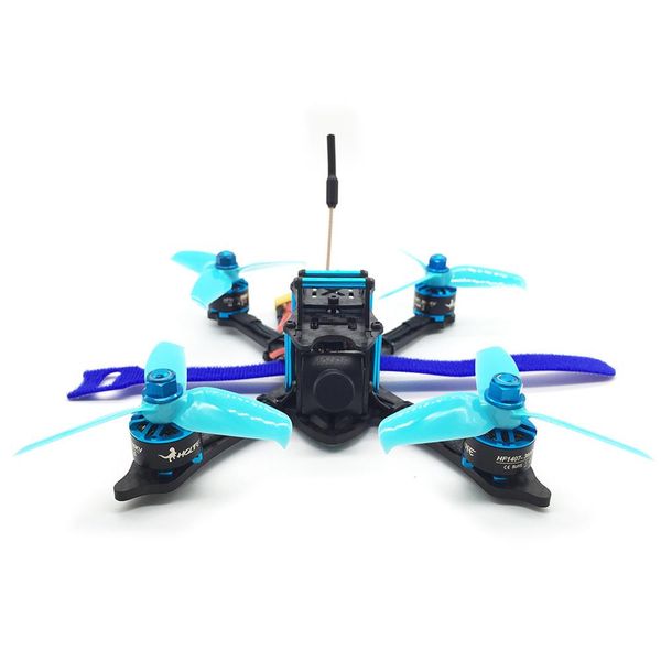 

hglrc xjb-145mm fpv racing drone f4 v2 fc osd 28a 2-4s blheli_s bb2 4in1 esc 5.8g 48ch vtx frsky xm+ receiver bnf - blue