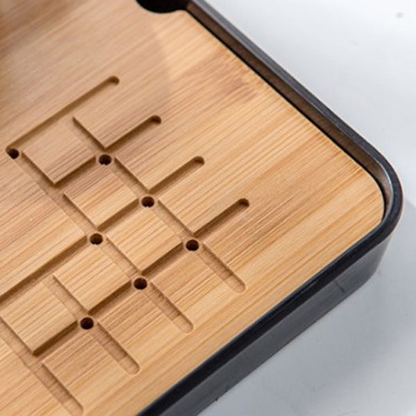 

bamboo tea trays kung fu accessories tray table with drain rack chinese serving set tea trays