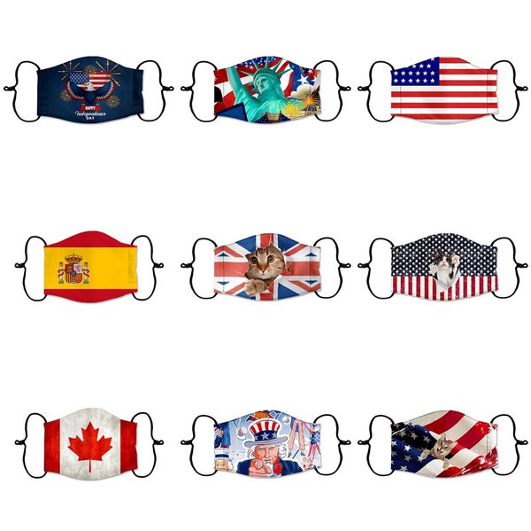 

designer face mask digital printing american flag mask outdoor sports 3d flag running fitness flag mask #285