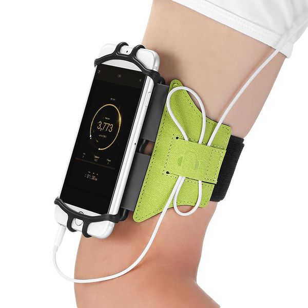 

1 pcs 360 degree rotatable breathable riding equipment outdoor climbing running slip durable riding mobile phone armband, Black
