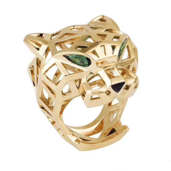 

fashion brand designer leopard rings for lady mans and women party wedding lovers gift engagement luxury jewelry for bride, Golden;silver