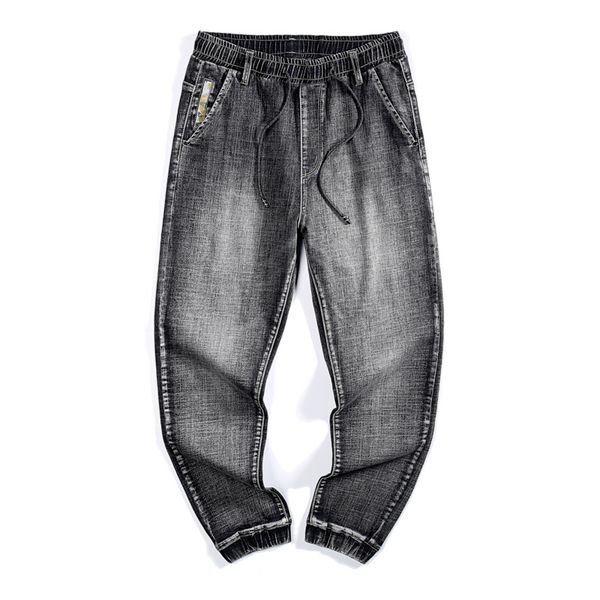 

all season jeans cotton men casual pants jeans hip hop loose pants large size comfortable, Blue