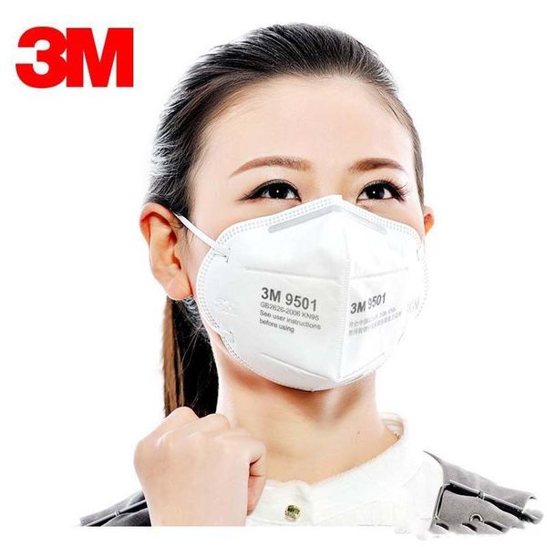 

3m 9501 kn95 маска для лица частичный респиратор защитные маски защитная маска pm2.5 смог дымка пылезащитный загрязнение безопасно