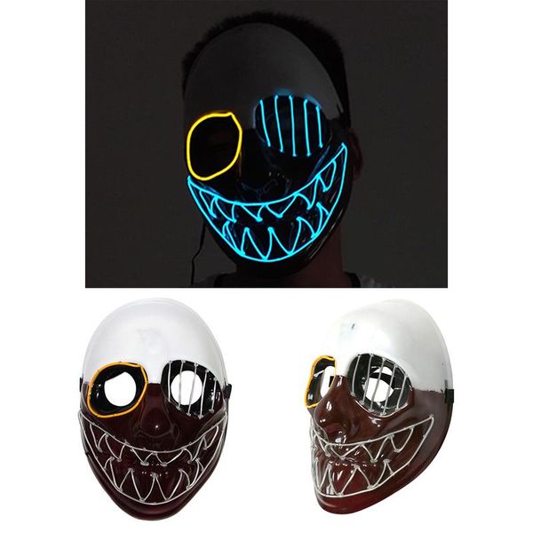 

маски для вечеринок el wire mask мигающий косплей из светодиодов маска скелет в форме головы маска для светящегося танца карнавал маски для