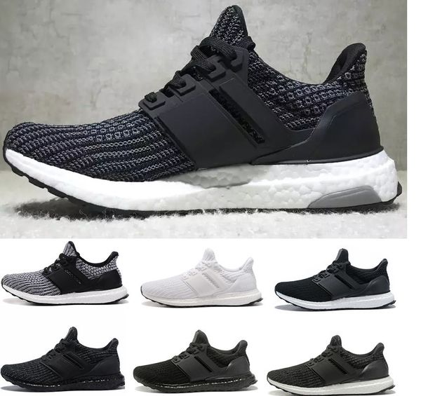 

2019 designers ultra boost casual shoes 3.0 4.0 men women stripe balck white oreo ultraboost shoes size 36-45, Black