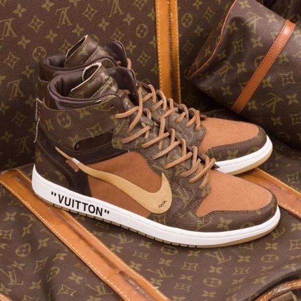 

off whìte x louìs vuítton x níke air jordán 1 retro design sneakers women men's aj 1 unc trainers basketball shoes sports shoes