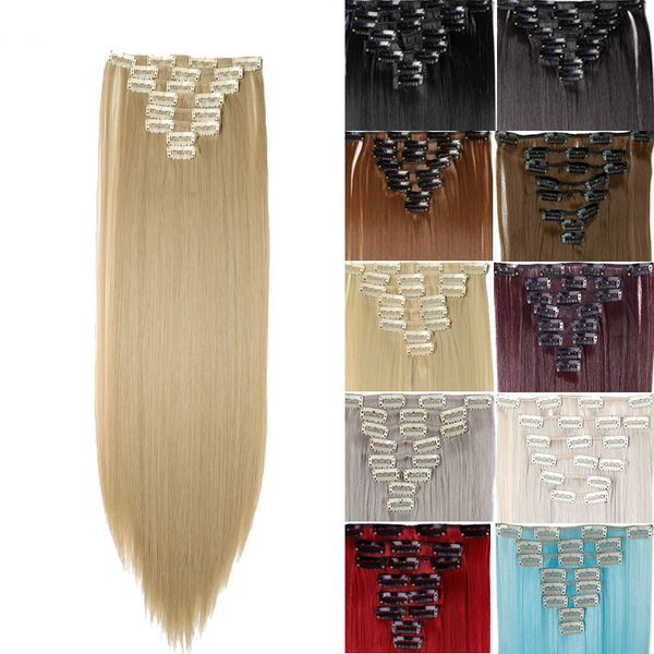 Hot Sale 26inches Clip In Hair Extensions Straight Natural Hair