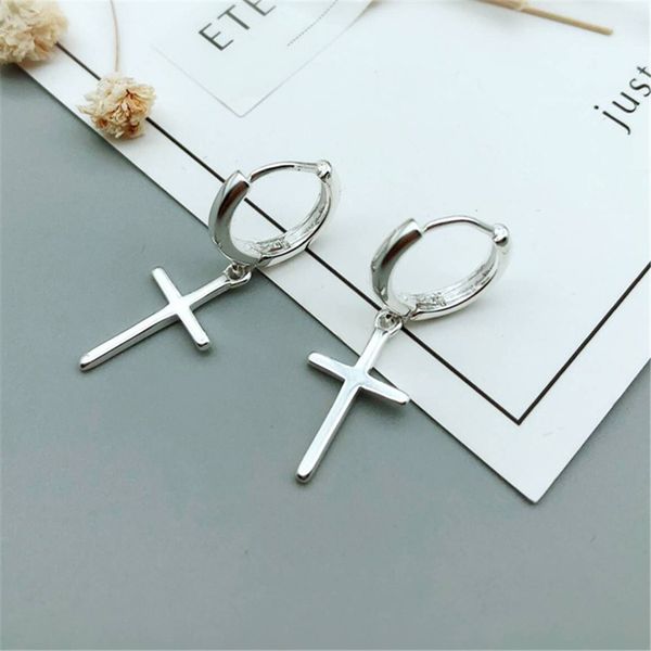 

925 sterling silver cross designer luxury earrings for women new trend lady fashion jewelry pendientes mujer gifts