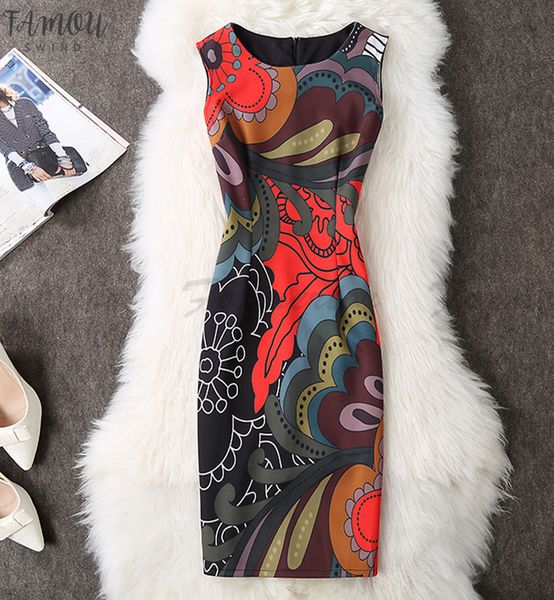 

dress female cotton 2020 new summer dresses women sleeveless style casual print vestidos knee-length pack hip party, Black;gray