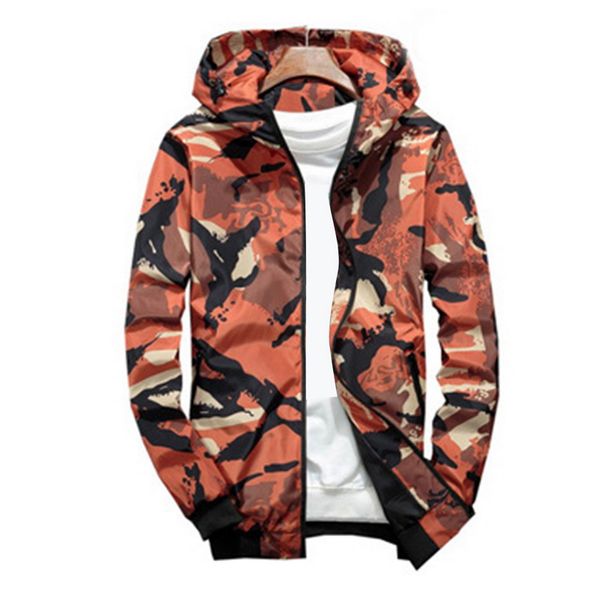 

heflashor 2019 camouflage jacket men plus size camo hooded windbreaker jackets coat tactical jacket parka streetwear, Black;brown