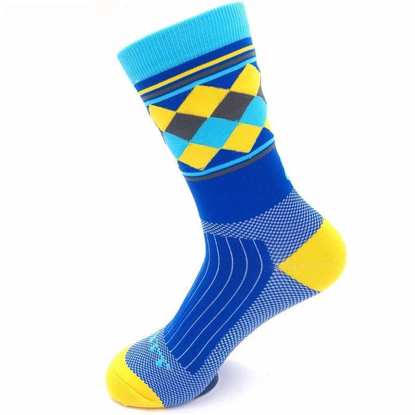 

2019 new arrivals adults breathable knee-high mtb mountain bike bicycke outdoor sports cycling socks calcetines ciclismo mj, Black