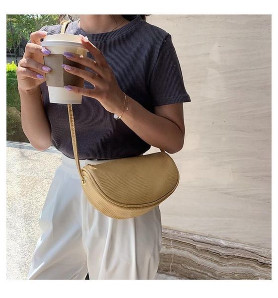 

2020 new solid color purple fashion simple shoulder bag messenger bag handbag small female