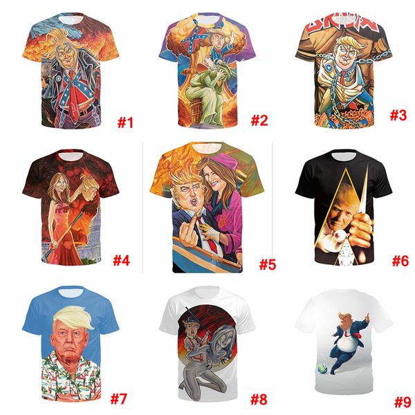 

donald t wome men trump shirt sleeve print homme 3d short o-neck shirts president usa pro t-shirt trump aaa2232 enuoc, Black