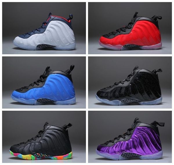 

new baby kids penny hardaway basketball shoes children running athletic shoes foams boys girls beluga sneakers black size 28-35