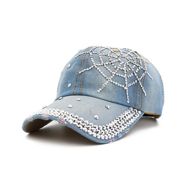 Women Baseball Caps Diamond Tide Cowboy Hat Leisure Wild Summer Visor Cap Bone Snapback Hat Fashion Sun Cap