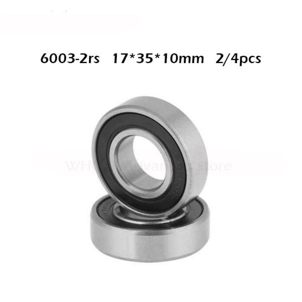 

2/4pcs) 6003-2rs 6003rs deep groove ball bearing double rubber sealing cover 17*35*10 mm