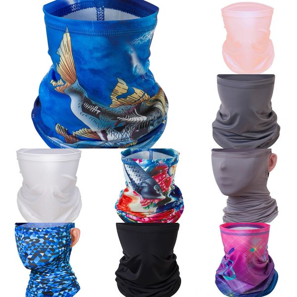 

lwhhl neck masks magic motorcycle bicycle fishing face mask headband scarf bandanas bicycle half scarf multi, Black