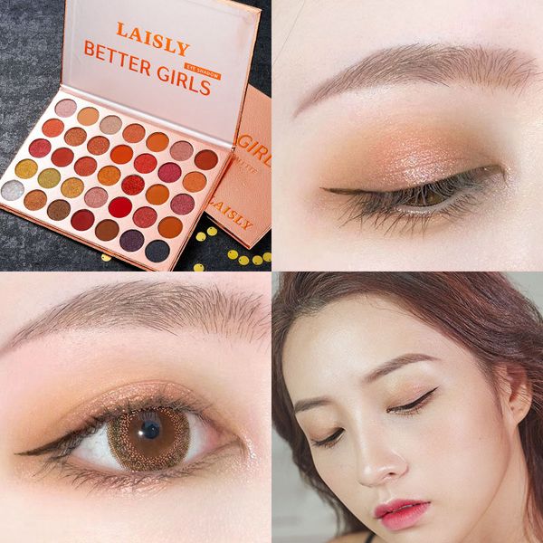 

35 color potatoes mashed wet eyeshadow tray pearl light waterproof easy to color