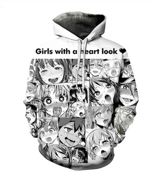 

2019 anime cartoon kawaai cute zero two pink gray girls face men women 3d printing pullovers outerwear hoodies casual a413, Black