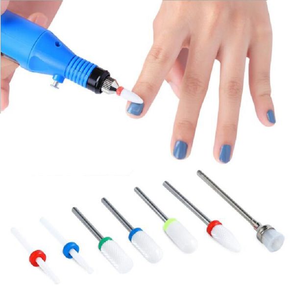 

6 type nail drill bits nail polishing tool grinding head electric manicure drill tools 7pcs/set manicure machine accessories