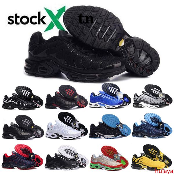 

2020 tn plus se men running shoes triple black hyper blue white crimson university red mens trainer male sports sneaker runners