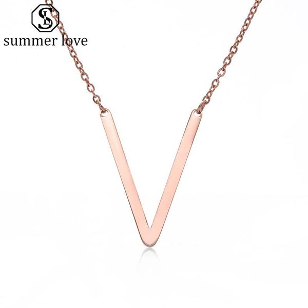 

26 initial letter stainless steel pendant necklace for women a-z alphabet rose gold color chain necklace jewelry gift, Silver